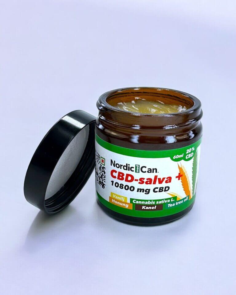 Produktbild på CBD-salva + med 20% CBD.