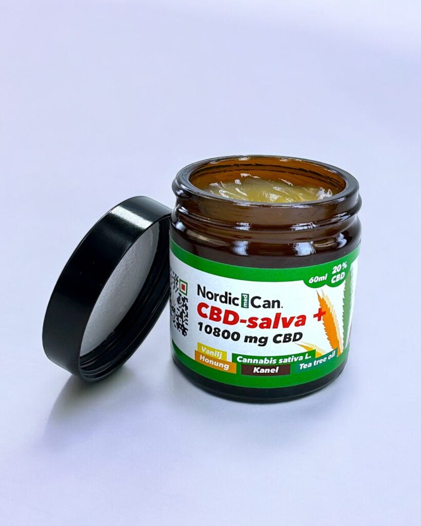 Produktbild på CBD-salva + med 20% CBD.