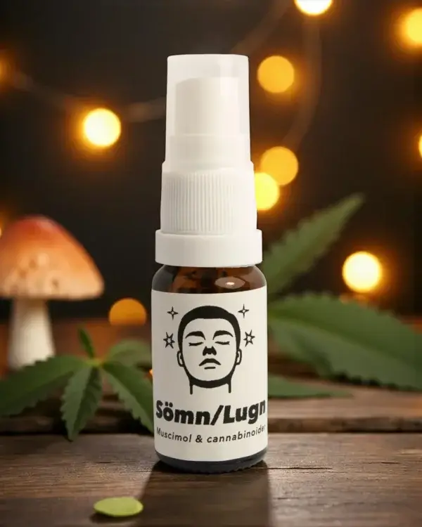Sömn/Lugn – Muscimol & Bredspektrum Kanabinoider (THC-fri)