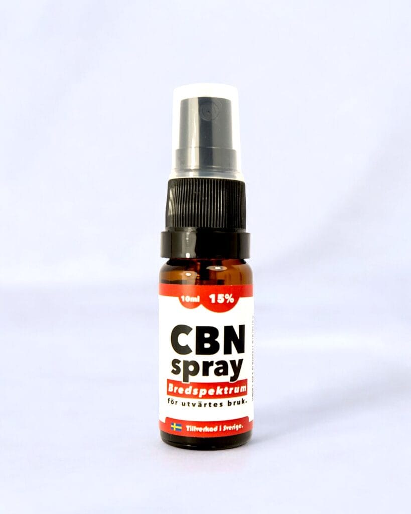 CBN spray produktbild. 15% CBN olja i sprayform.