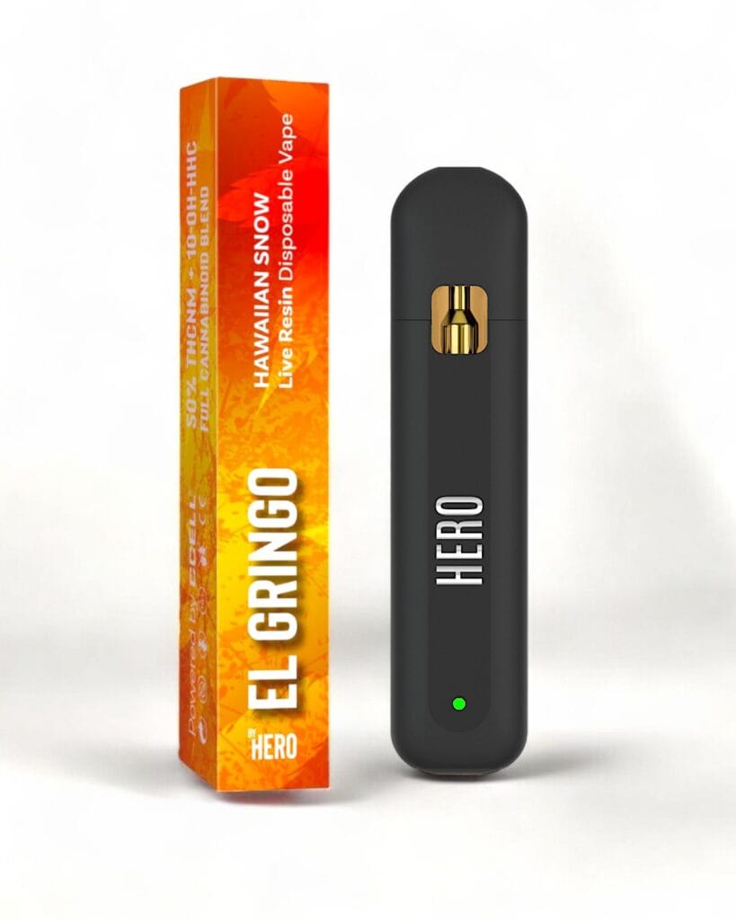 HERO GRINGO 50% THCNM Vape – HAWAII SNOW Flavor – 1ML.