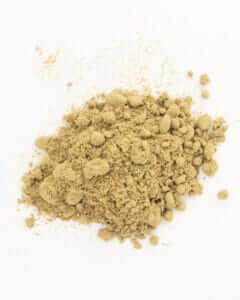 CBD kief gjord av hampa trikomer.