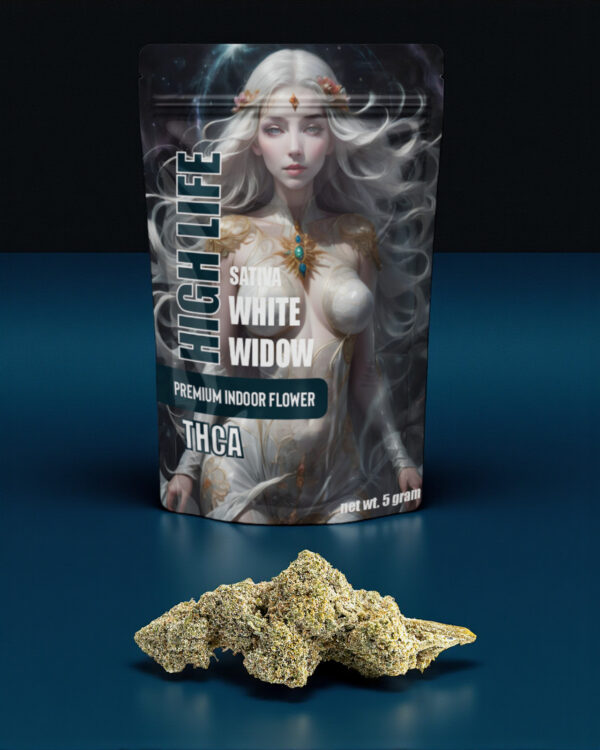 THCA Buds White Widow - High Life display